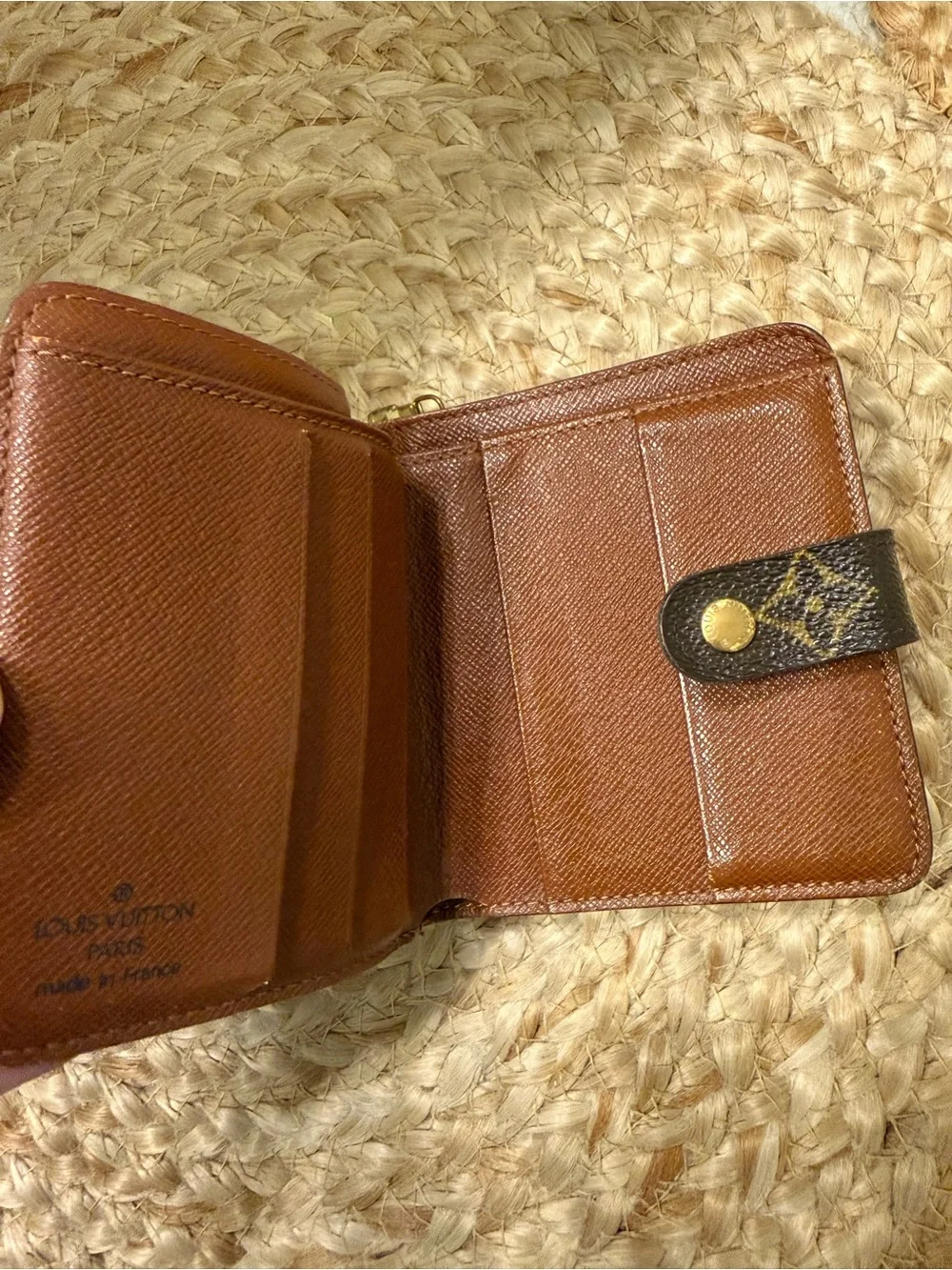 Louis Vuitton Monogram Zip Around Compact Wallet - Brown/Gold